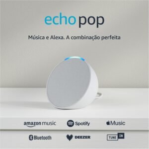 Echo Pop (Geração mais recente) | Smart speaker compacto com som envolvente e Alexa | Cor Branca