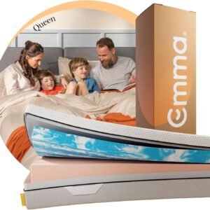 Colchão Queen Emma Duo Comfort – 10 anos de garantia, conforto ortopédico dupla face -158x198cm
