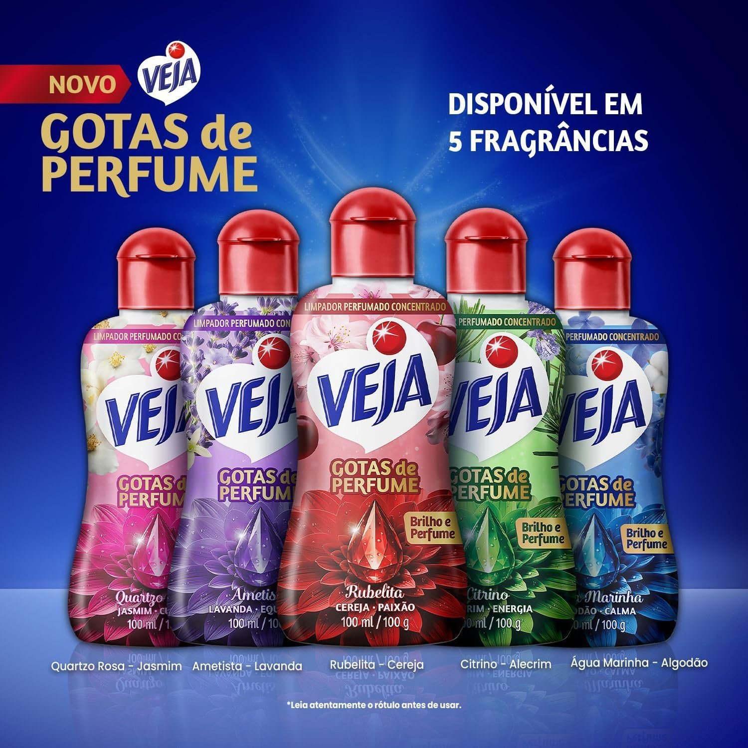 Veja Gotas de Perfume Ametista Lavanda Limpador Perfumado Concentrado 100 ml - Imagem 7