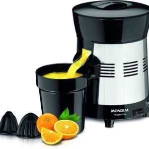 MONDIAL Extrator de Sucos Turbo Premium Preto/Inox, 250W, Bivolt – E-10
