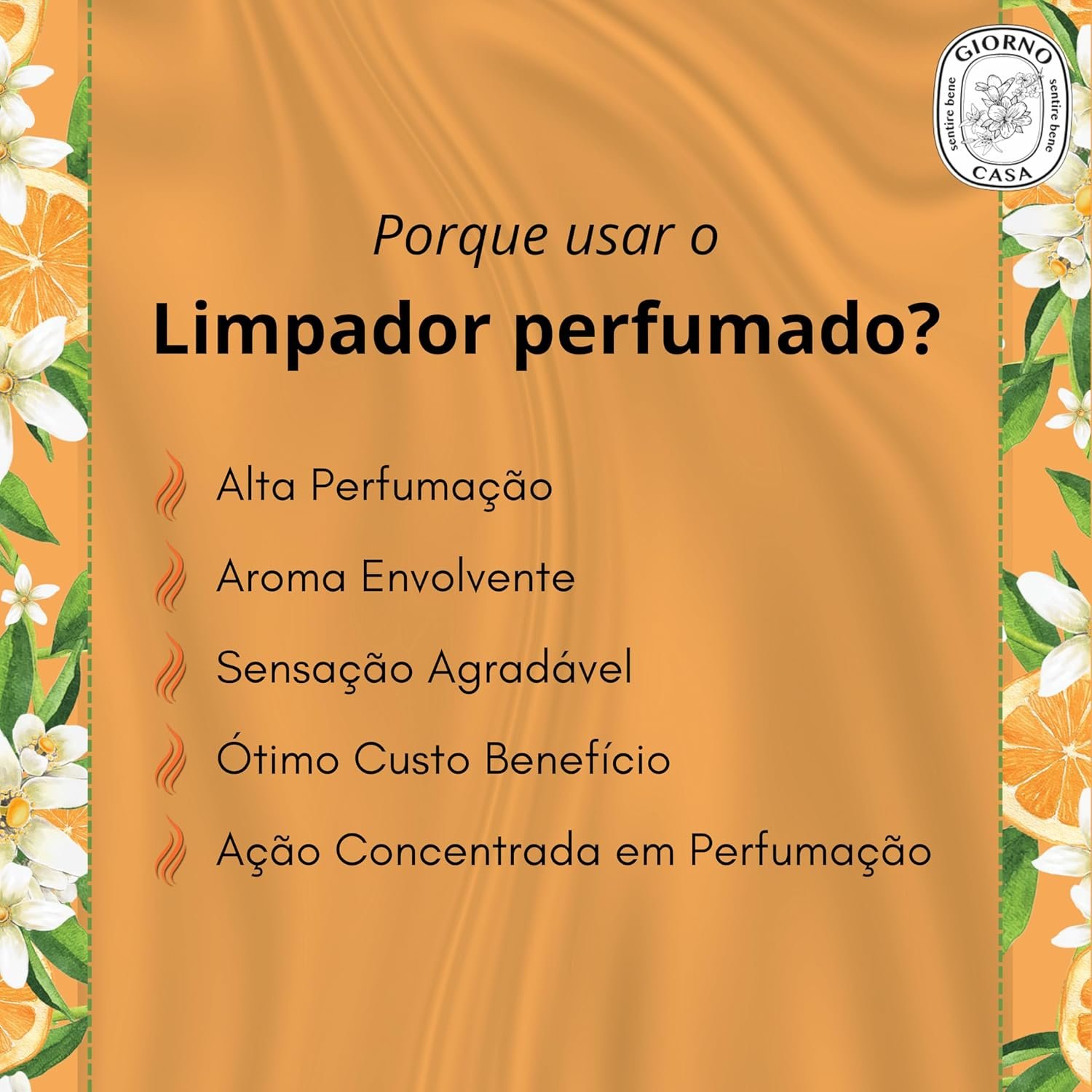 Giorno Casa Limpador Concentrado De Superfície Perfumador Flor De Laranjeira 120 Ml Marrom - Imagem 7