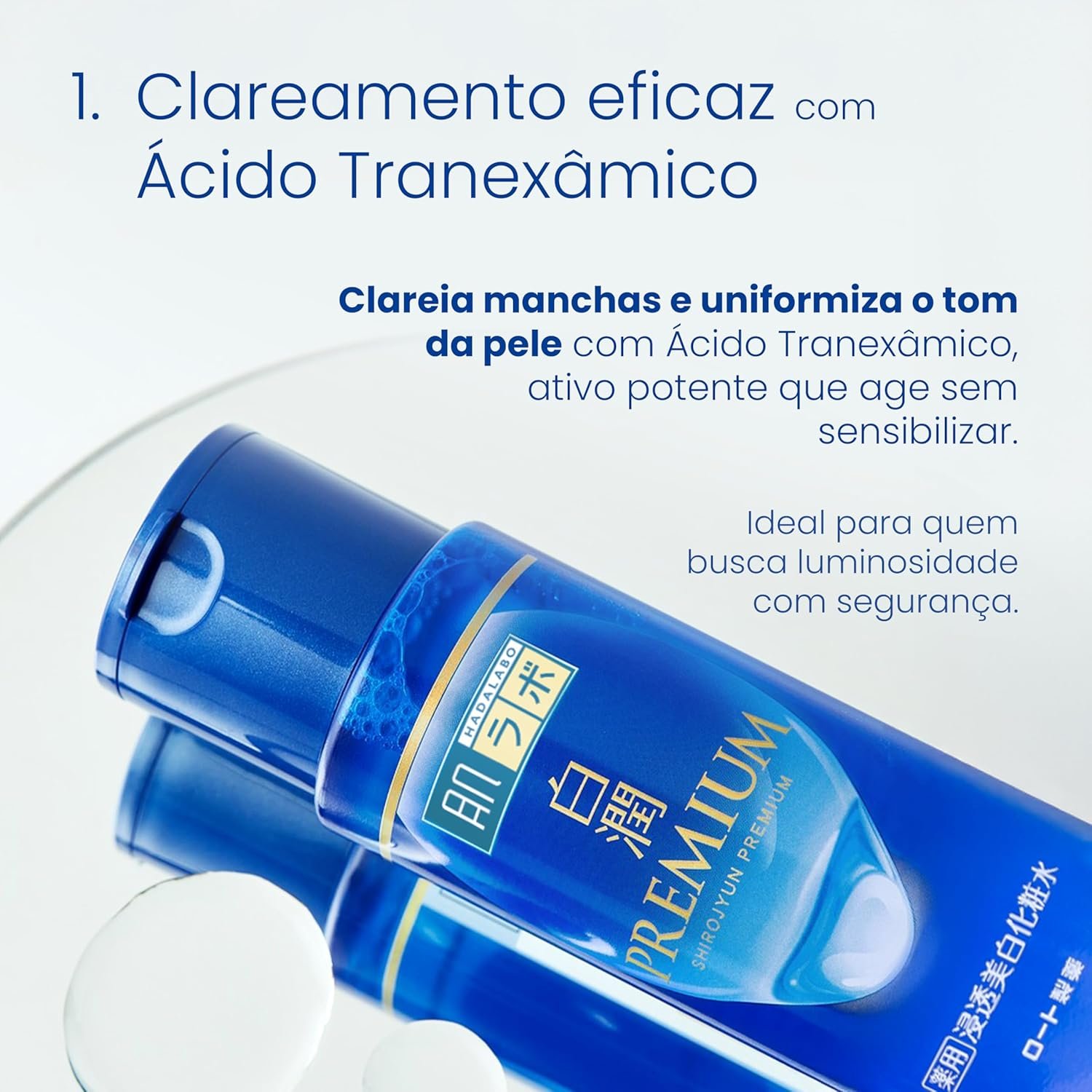 Hada Labo® Shirojyun Premium Lotion - Loção facial Clareadora Com Ácido Tranexâmico 170ml - Imagem 4