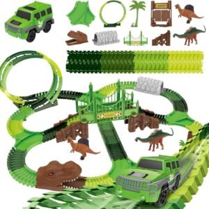 Pista Dinossauro Carrinhos com Looping Radical Túnel Brinquedo Luz e Som 92 Peças (217)