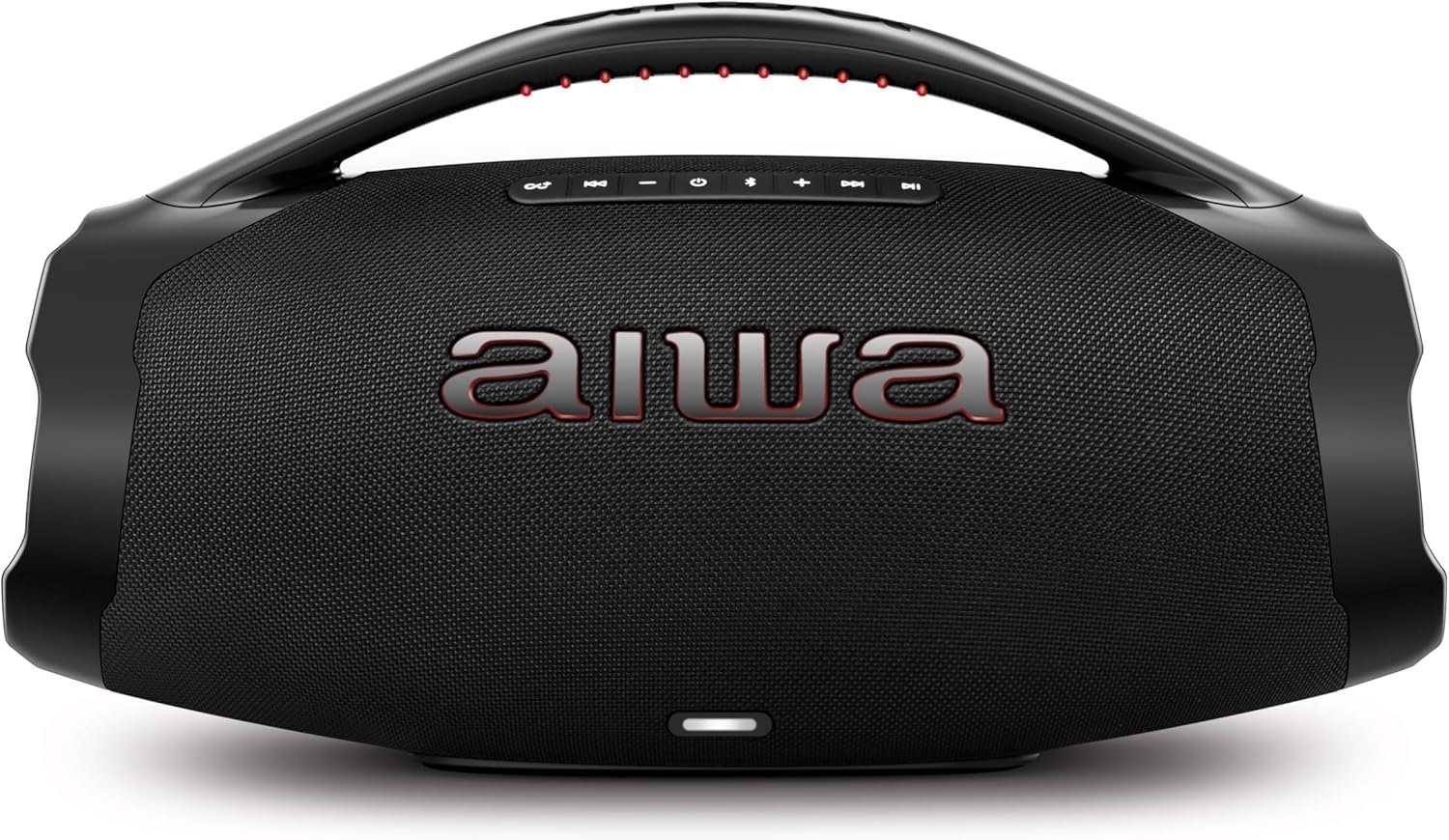 Caixa de Som Boombox Plus AIWA BBS-01-B 200W Bluetooth 5.3-200W RMS - 30 Horas de Bateria - Resistente à Poeira e Água - Preto