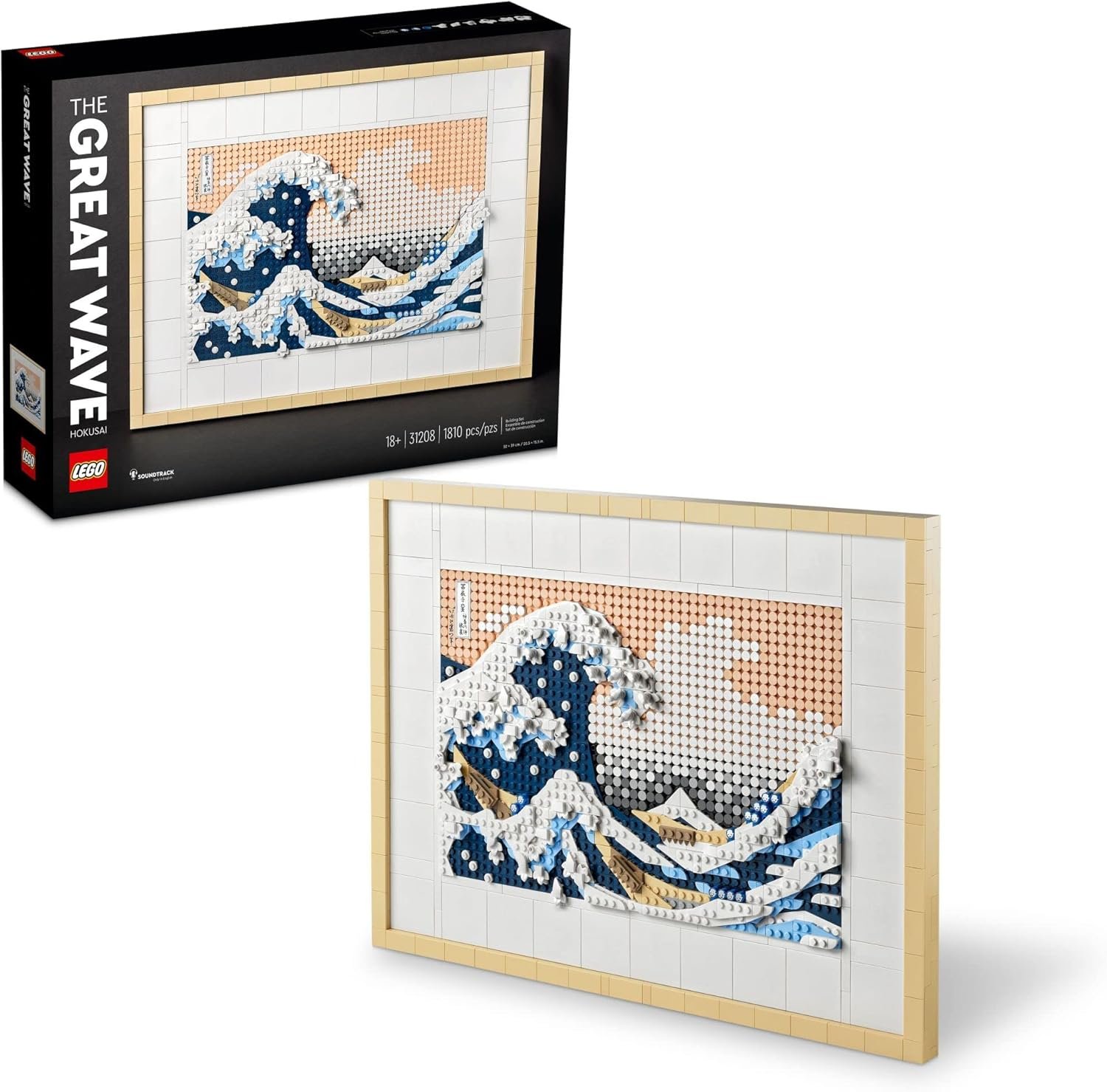 LEGO Art Hokusai – A Grande Onda 31208 (1,810 Peças); Kit de Construção