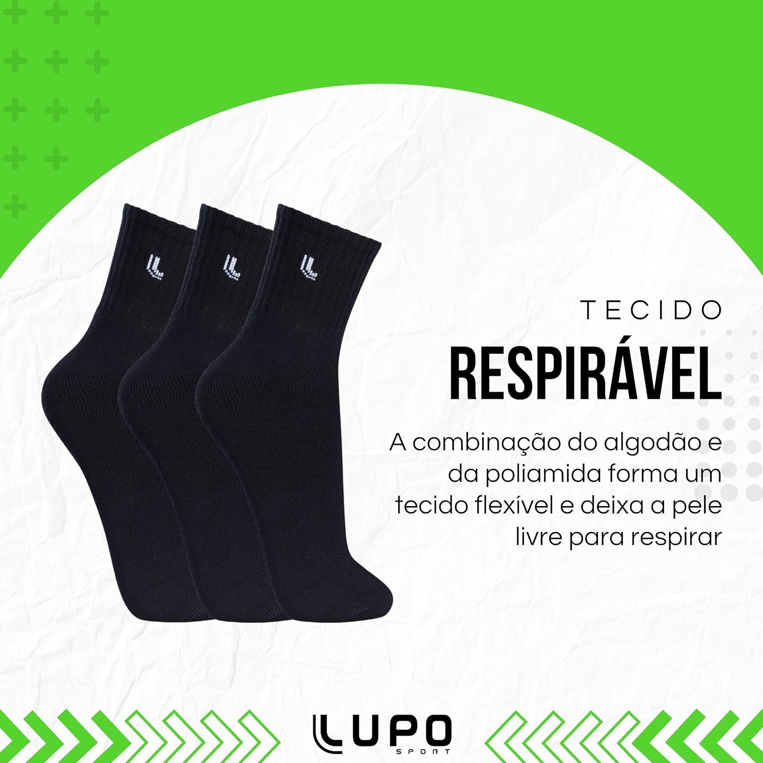 Kit 6 Pares Meias Lupo 3245 Cano Médio Algodão - Sortido - Imagem 5