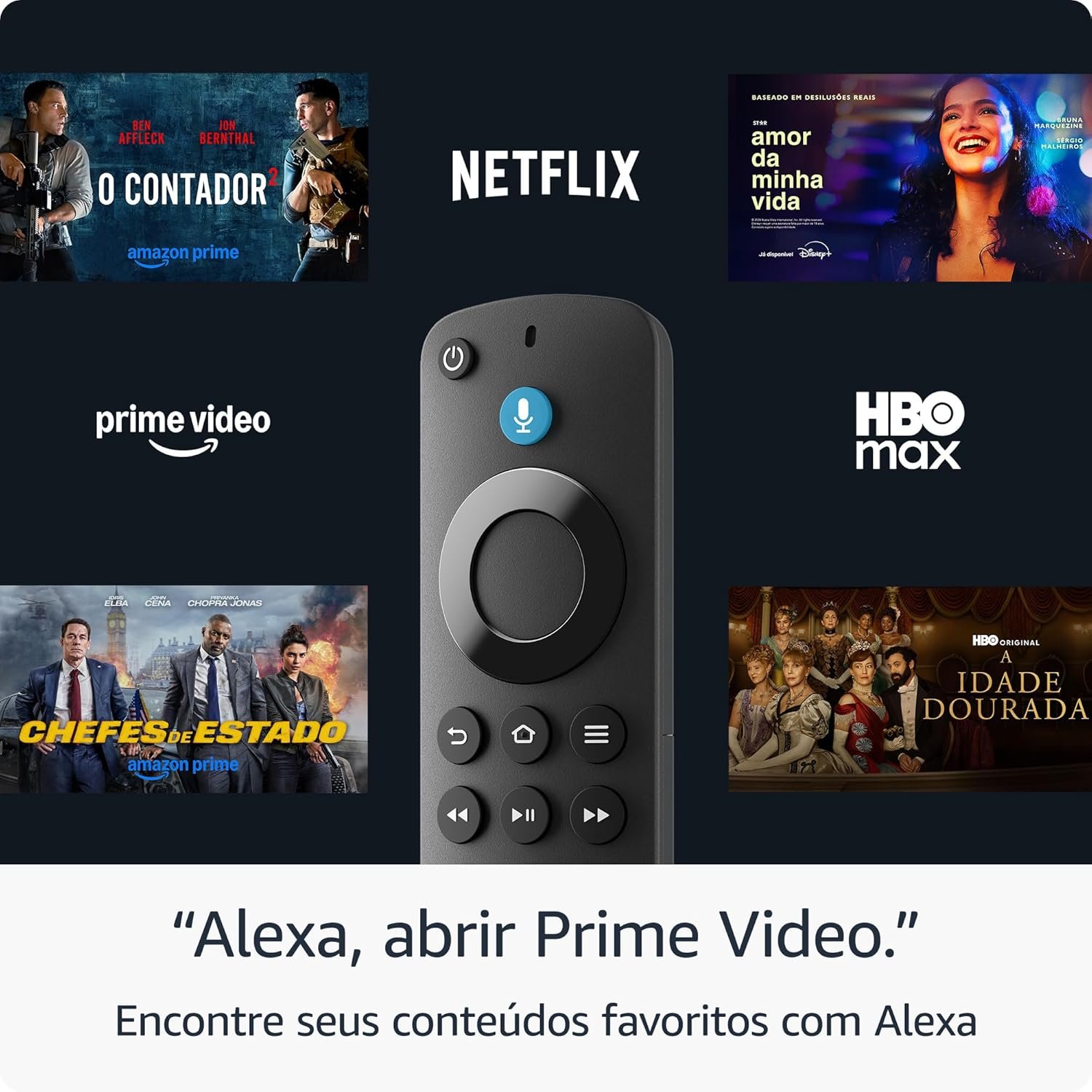 Fire TV Stick HD (Geração mais recente) | Com controle remoto por voz com Alexa (inclui comandos de TV), controles de casa inteligente e streaming em HD - Imagem 4