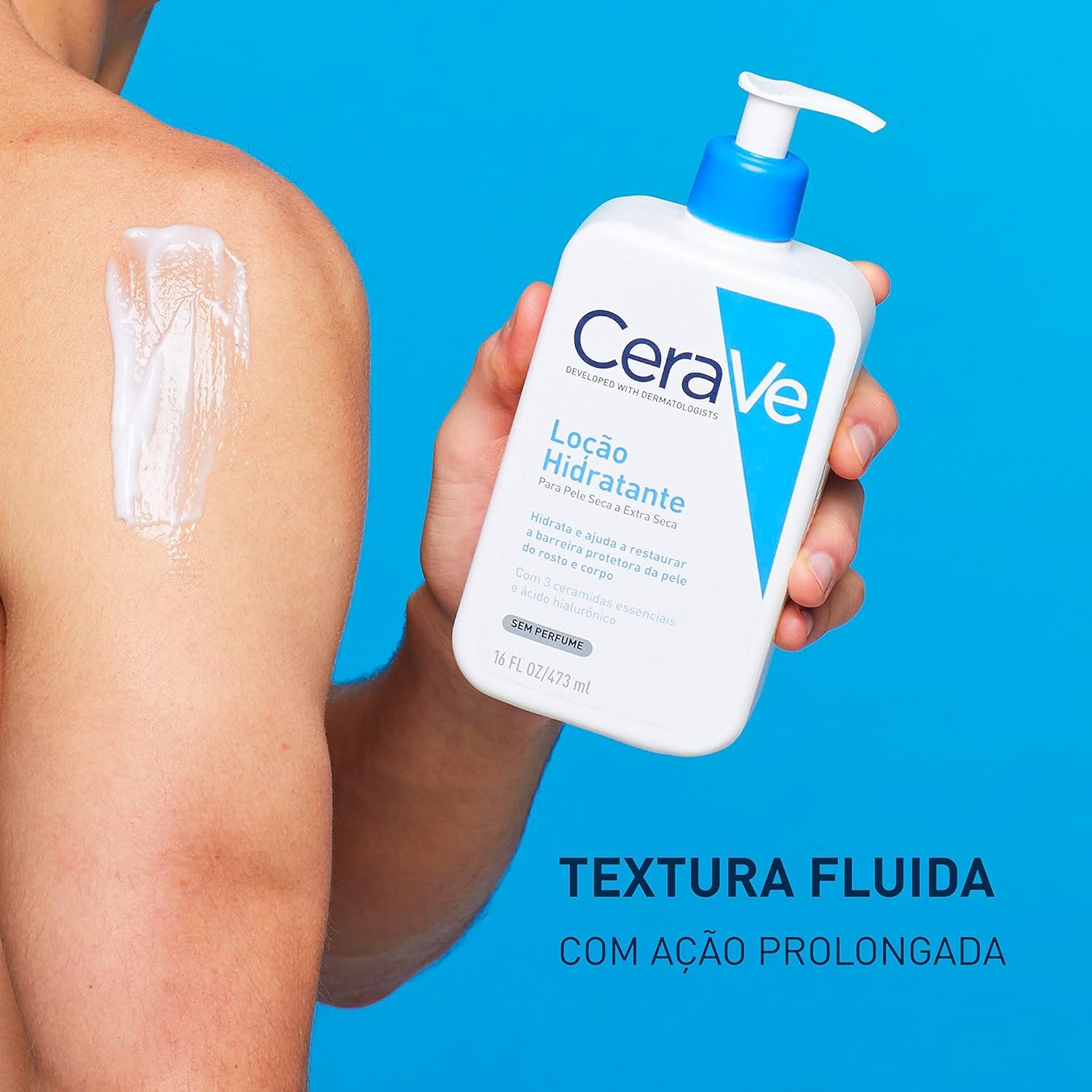 CeraVe, Loção Hidratante Corporal, com textura Fluida e Ácido Hialurônico - Imagem 4