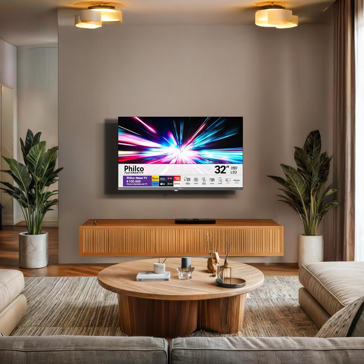 Smart TV 32" Philco LED Roku Tv HD Dolby Audio P32CRA - Imagem 6