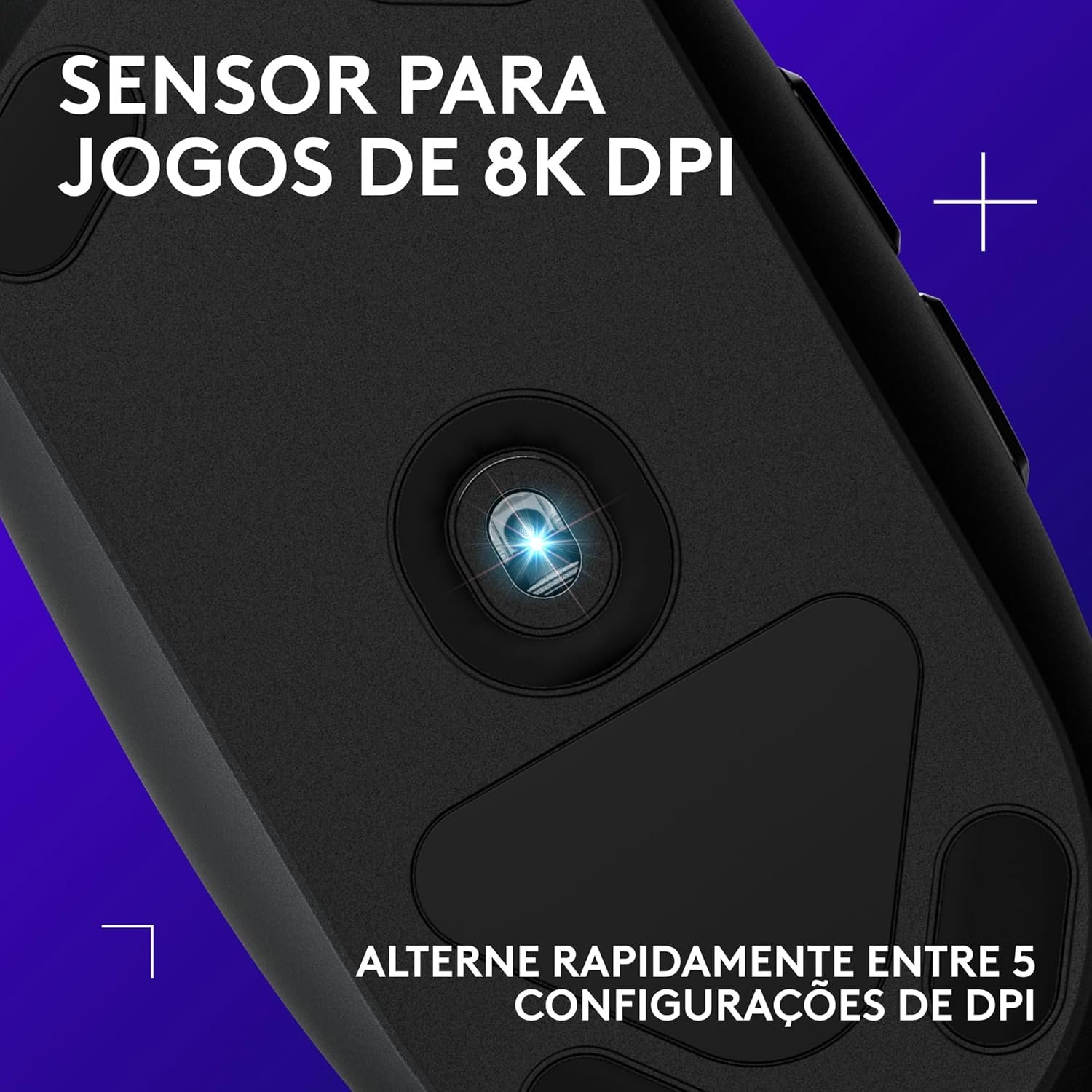 Mouse Gamer Logitech G203 LIGHTSYNC RGB, Efeito de Ondas de Cores, 6 Botões Programáveis e Até 8.000 DPI - Preto - Imagem 5