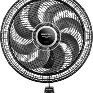 MONDIAL Ventilador de Parede 40cm Super Turbo 8 Pás, Preto/Prata, 140W, 110V – VTX-40P-8P