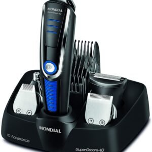 Aparador de Pelos Super Groom 10, Mondial, Preto/Azul, 6W, Bivolt – BG-03