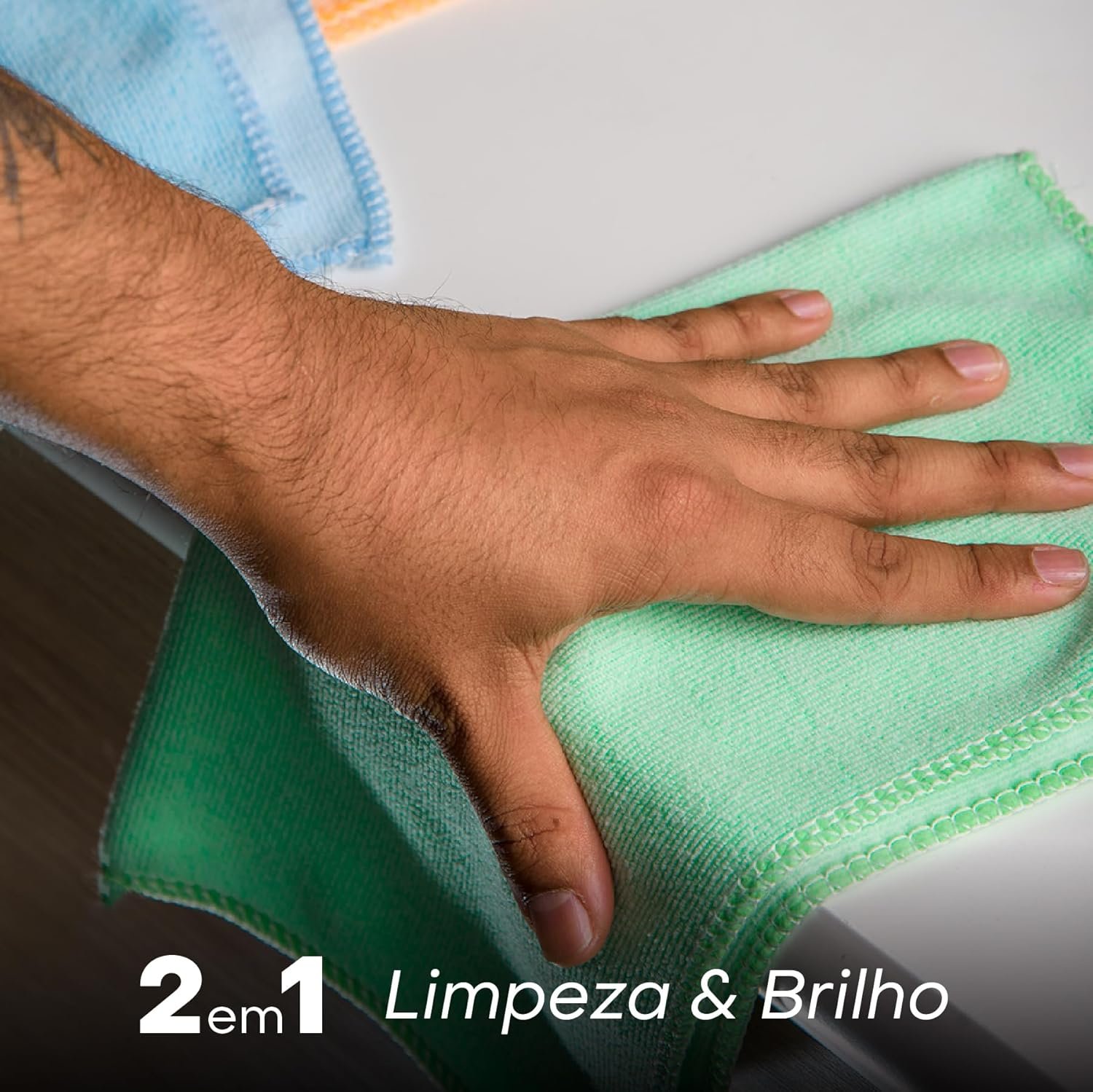 Conjunto 3 Panos para Limpeza de Microfibra 30cm - Lyor - Imagem 4