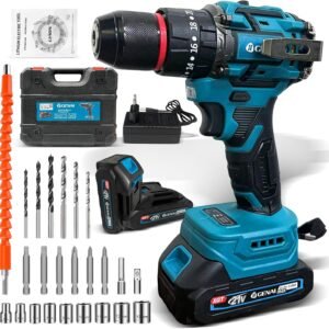 Furadeira de Parafusaadeira Brushless Parafusaadeira e Furadeira Portatil Sem Fio Impacto Baterias 21V 2 Bateria 110V/220V Furadeira de Parafusaadeira Brushless Parafusaadeira e Furadeira Portatil Sem Fio Impacto Baterias 21V 2 Bateria 110V/220V