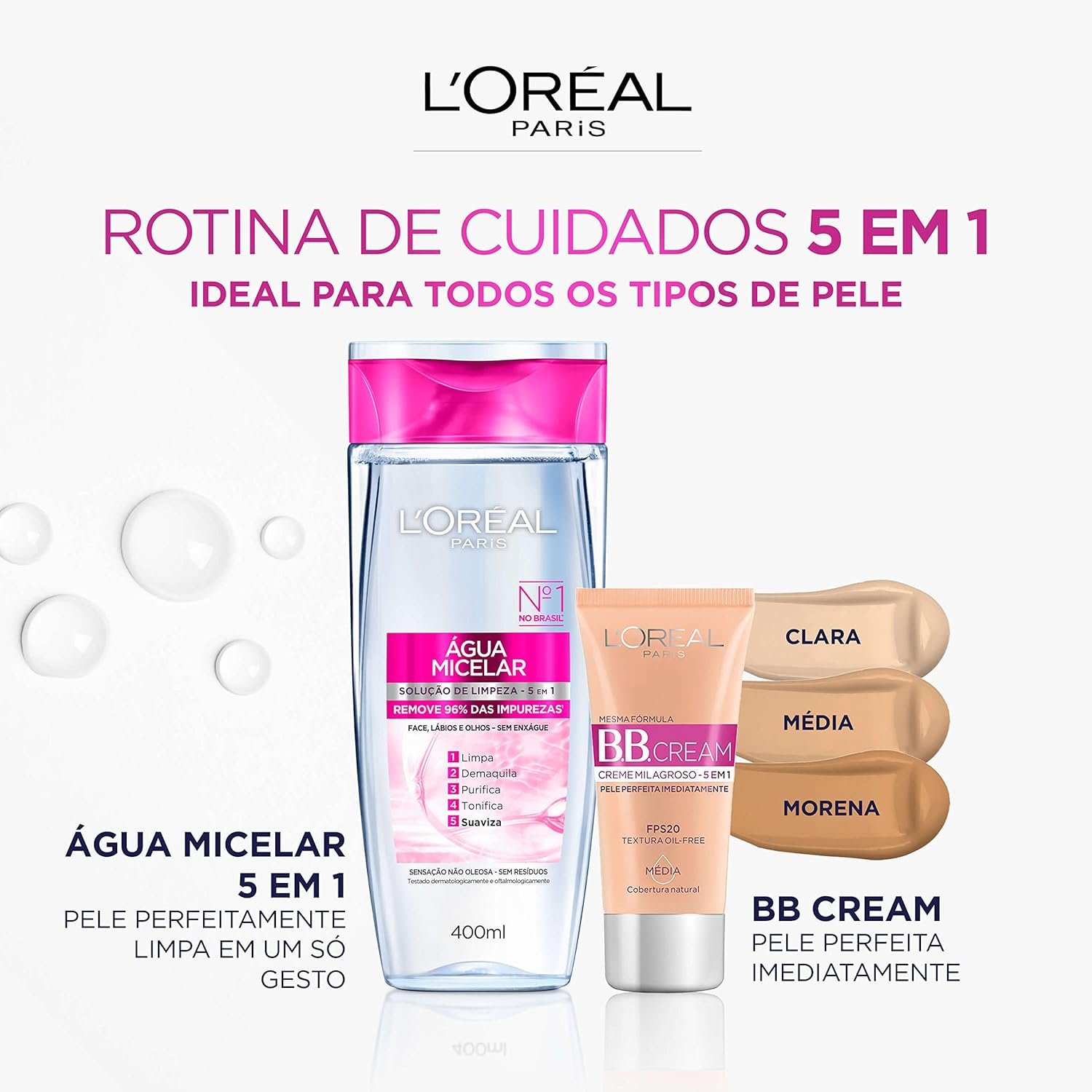 L'Oréal Paris Dermo Expertise Solução de Limpeza 5 em 1 - Água Micelar 400ml - Imagem 7