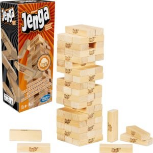 Hasbro Gaming Jenga clássico Jogo de equilíbrio e estratégia com 54 peças, brinquedo para crianças, brinquedos de Natal para crianças a partir de 6 anos