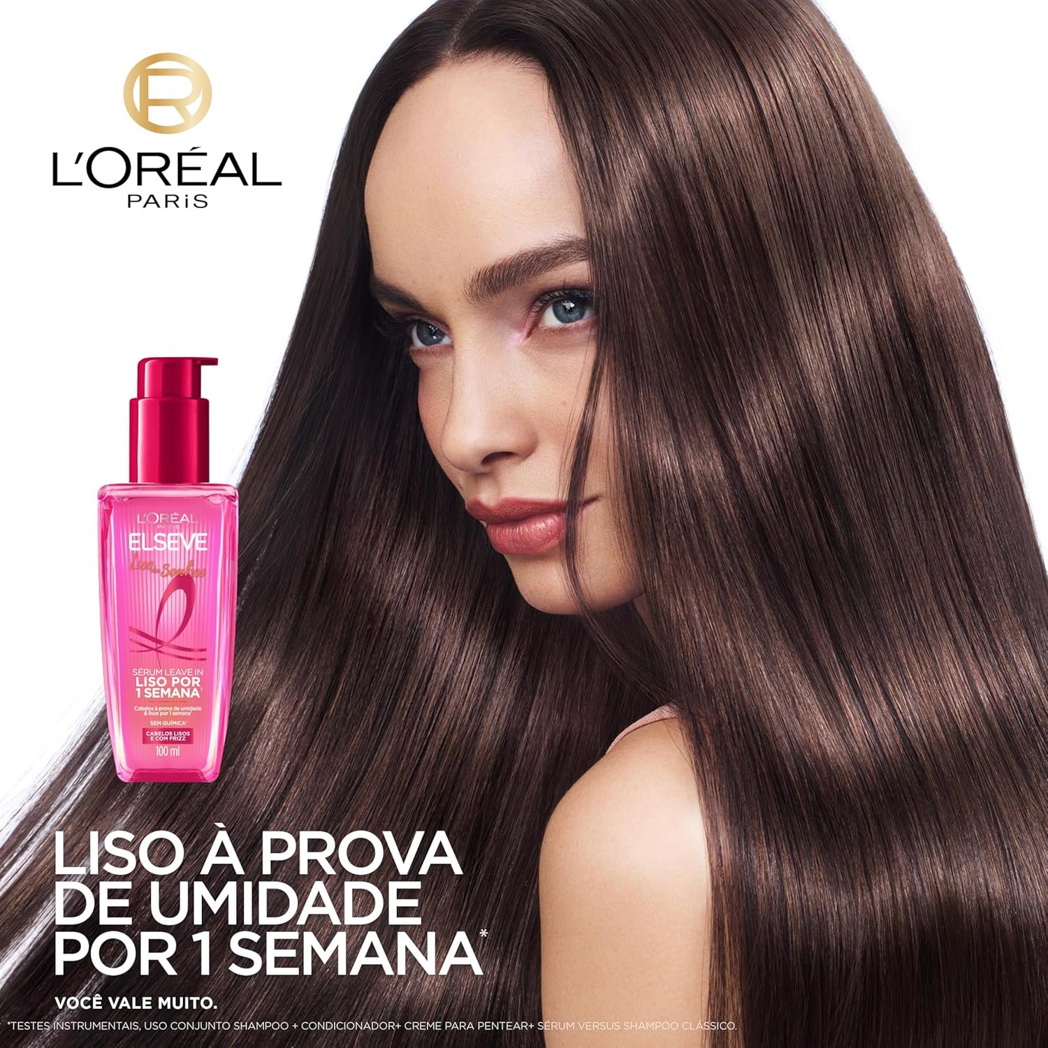 L'Oréal Paris Elseve Liso dos Sonhos, Sérum Leave-in com Tecnologia Ativada por Calor para Efeito Liso por 1 Semana, Antifrizz, Protetor Térmico e Barreira Contra Umidade, 100ml - Imagem 2