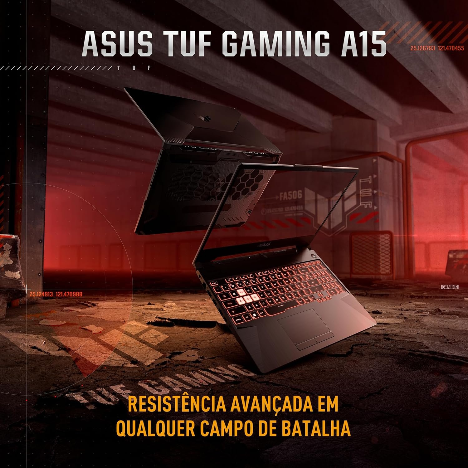 Notebook ASUS TUF Gaming A15, RTX 3050, AMD RYZEN 7, 8 GB, 512 GB SSD, KeepOS, Tela 15.6'' FHD, Graphite Black - FA506NCR-HN089 - Imagem 8