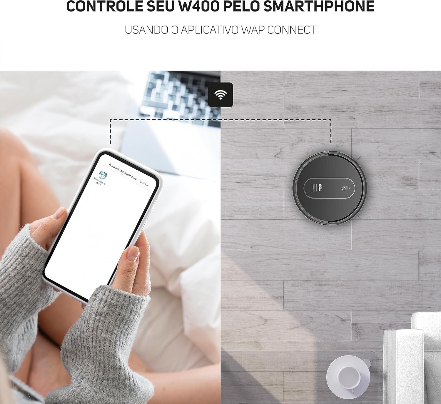 WAP Aspirador de Pó Robô ROBOT W400 3 em 1, Automático, 300ml, Compatível com Assistentes de Voz, 30W 10,8VDC Bivolt - Imagem 26