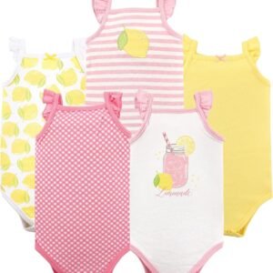 Hudson Baby Bodies unissex de algodão sem mangas para bebês