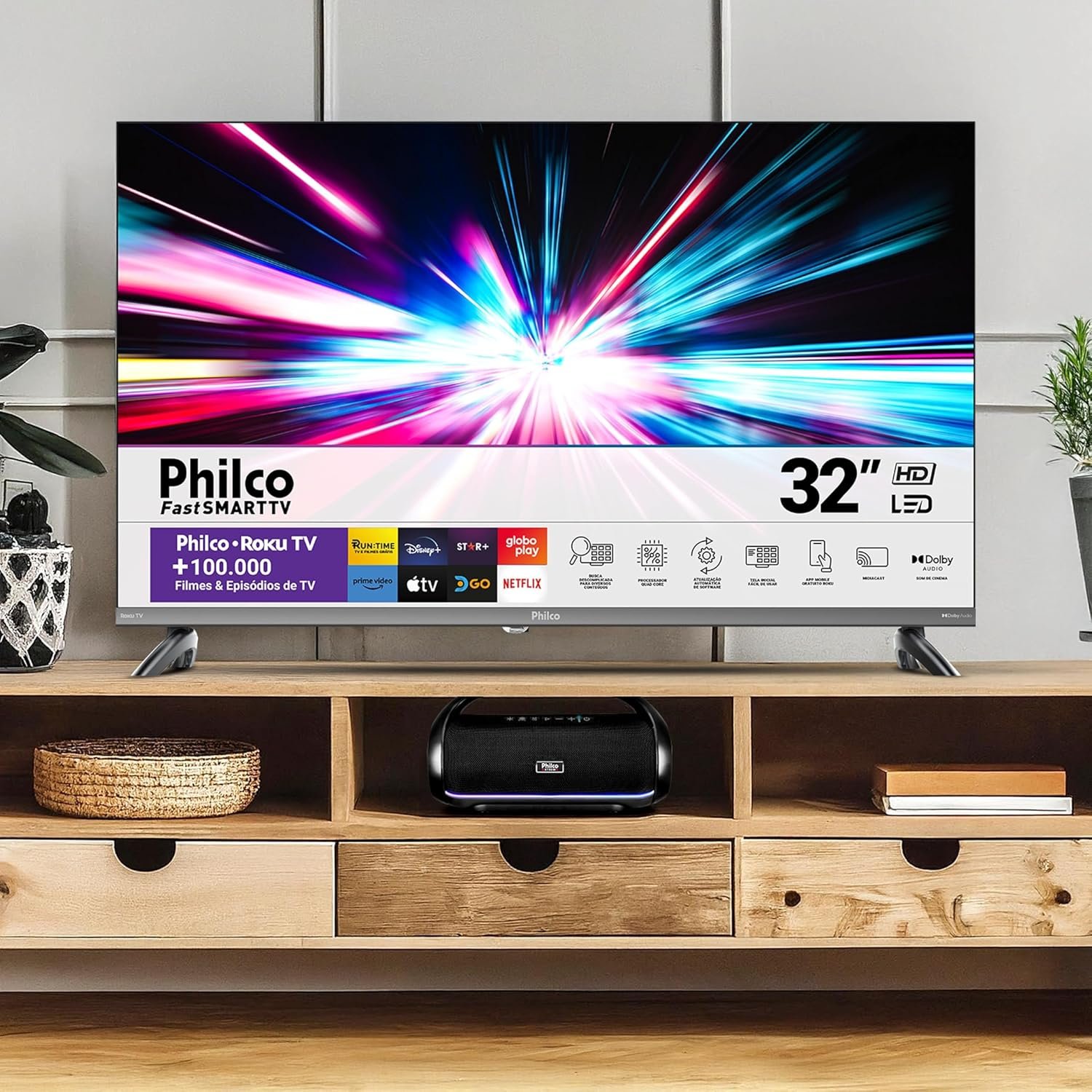 Smart TV 32" Philco LED Roku Tv HD Dolby Audio P32CRA - Imagem 5