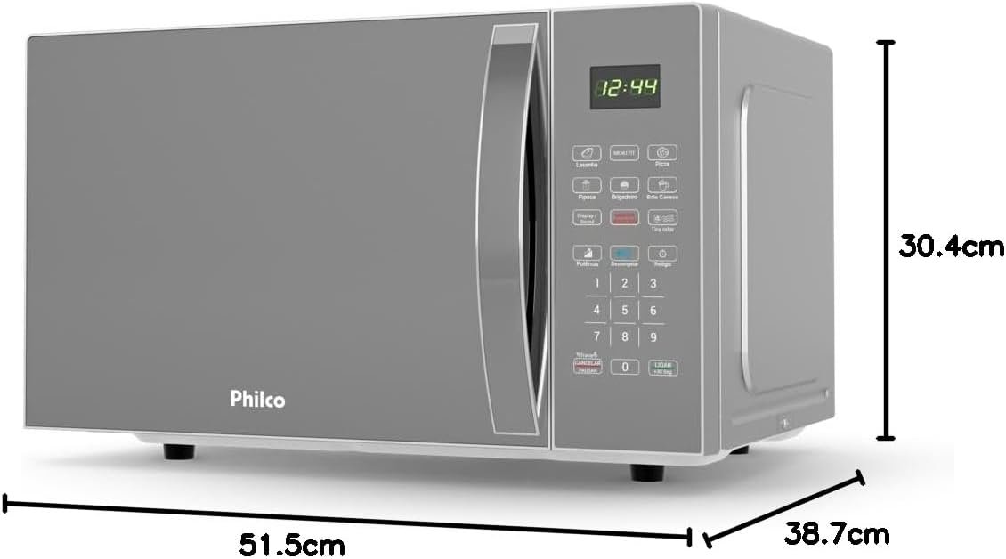 Micro-ondas 33L Philco PMO38S Limpa Fácil 1400W 220V - Imagem 10
