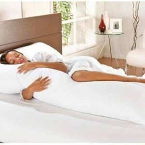 Travesseiro De Corpo Com Fronha Mega 100% Algodão Branco