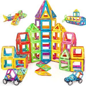 Brastoy Blocos Montar Magnéticos Brinquedo Educativo Infantil (120 Peças)