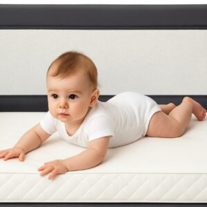 Colchão para Chiqueirinho Berço de Bebê 100cm x 70cm x 10cm D18 Um Lado Impermeável, Anti-Ácaros