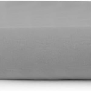 Lençol Avulso Superior Solteiro sem Elástico Sobre Lençol Percal 400 Fios Antiácaro, Anti-pilling com Toque Extra Macio (Cinza, Solteiro)