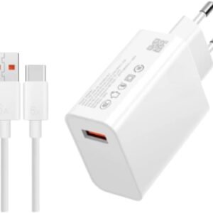 Carregador Turbo USB Tipo C 30W Carga Ultra Rápida 4.0 Universal Android Carregador de Parede e Cabo PREMIUM