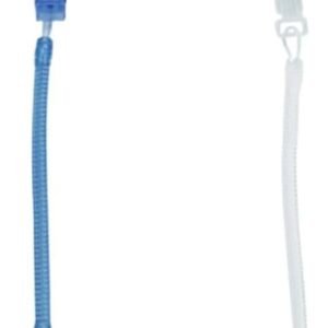 Kit 2 Prendedores de Chupeta Com Mola Bico Para Bebe (Azul e Prata)