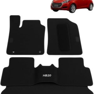 Tapete Borracha HB20 Com Traseiro Inteiriço E Porta Malas