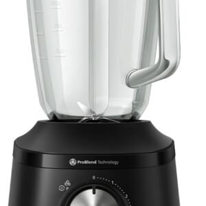 Philips Walita, Liquidificador Série 3000 Turbo, 110V, Preto, Jarra de Vidro 700W – HR2272/91