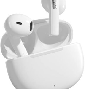 Fone de Ouvido QCY T20 – Fones Sem Fio Bluetooth 5.3 com Microfones, Branco