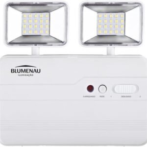 Luminária de Emergência LED 2 Faróis 10W 2200lm 100-240V Luminária de Emergência LED 2 Faróis 10W 2200lm 100-240V