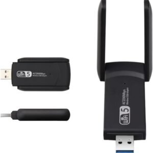 Adaptador Usb Wifi Wireless Dual Band Ac1200 5ghz e 2.4ghz 1200mbps Duas Antena – Qualidade Premium Ezc®
