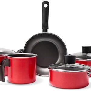 Brinox – Jogo de Panelas 5 Peças Garlic – Vermelho