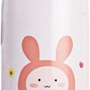 Garrafa Térmica Garrafinha Térmica Infantil Inox Canudo Trava 350 ml – Desenho Coelho – TYDA