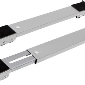 Suporte com Rodinhas Movel Ajustável Telescópico para Geladeira Fogão Máquina de Lavar Móveis Pesados até 200kgs Base Antiderrapante Estrutura Reforçada Portátil Deslizante Silencioso Versátil Durável