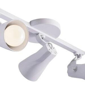 Luminária de Teto Spot Sobrepor Trilho Direcionável Octa 3 Lâmpadas Quarto sala Cozinha Praia Litoral E27 Bivolt (Branco)