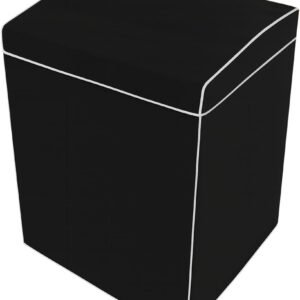 Capa para Máquina de Lavar Impermeável Sem Zíper Todos Tamanhos e Marcas Electrolux Brastemp Consul Colormaq (PRETO, M)