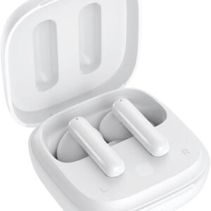 Fone Bluetooth QCY T13 ANC, Fone de Ouvido Sem Fio Bluetooth 5.3 com Cancelamento de Ruído Ativo, 30h Brincadeira, BRANCO