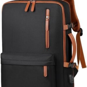 Mochila Grande para Notebook 15,6″ Expansível e Impermeável | Mochila Executiva de Viagem Aprovada por Companhias Aéreas com Porta USB, Bolso para Líquidos, Mochila Escolar e de Trabalho