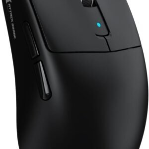 ATTACK SHARK R6 Mouse gamer sem fio de 8 kHz, SUPERLEVE 39 g,MCU Nordic 52840, sensor PixArt PAW3950MAX,BT/2.4 G/com fio, 42.000 DPI,microinterruptores ópticos (100 milhões de cliques),PC/Mac(Preto)