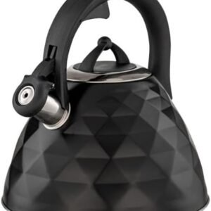 Brinox – Chaleira de Inox com Apito Brinox 3L Black Diamond com Indução – Preto Fosco