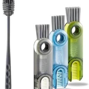 Escova de Limpeza Com Cabo Longo E Mini Escova de Precisão – Ideal para Higienização de Garrafas Térmicas, Squeezes, Cantos e Locais de Rosqueamento Das Tampas, Cores Sortidas. Escova de Limpeza Com Cabo Longo E Mini Escova de Precisão – Ideal para Higienização de Garrafas Térmicas, Squeezes, Cantos e Locais de Rosqueamento Das Tampas, Cores Sortidas.