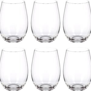 Jogo com 6 Copos de Vidro Balão 470ml Design Elegante e Resistente Ideal para Suco Água Refrigerante Drinks e Café Transparente para Cozinha Bar e Restaurante