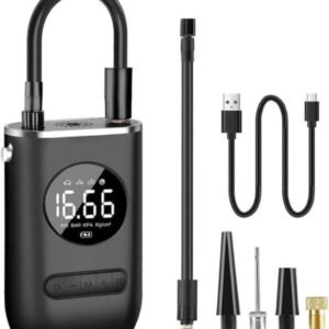 Compressor de Ar Portátil com Bomba de Pneu Sem Fio 150 PSI, com Bateria Recarregável de 4000 mAh, Bomba de Ar Premium Compressor de Ar Portátil com Bomba de Pneu Sem Fio 150 PSI, com Bateria Recarregável de 4000 mAh, Bomba de Ar Premium