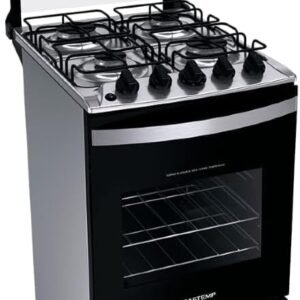Fogão Brastemp 4 Bocas Inox com Duas Prateleiras com Alturas Ajustáveis – BFO4NBR Bivolt Fogão Brastemp 4 Bocas Inox com Duas Prateleiras com Alturas Ajustáveis – BFO4NBR Bivolt